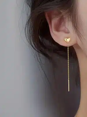 Heart Chain Design Dingle øredobber
