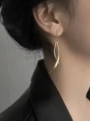 Gylden Uregelmessig Form Dangle