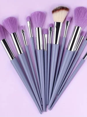 13 Stk Makeup Børster Sett Lilla